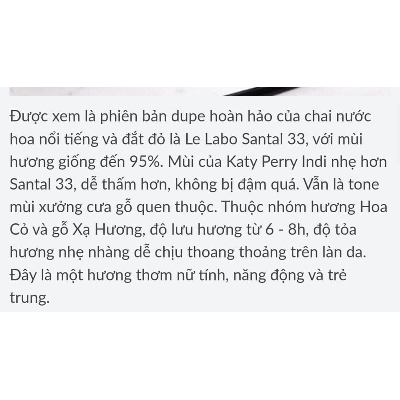 Mẫu thử nước hoa Katy