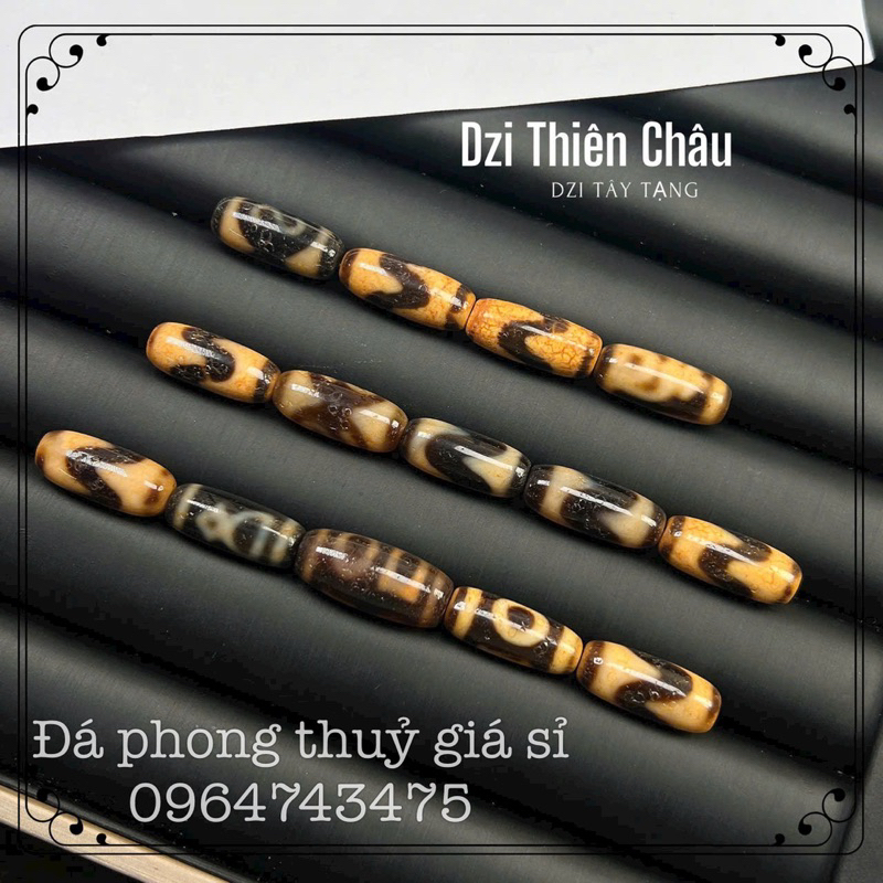 Mặt mã não Dzi đen và nâu lên vảy lên dầu siêu Vip tu nhiên hàng kiểm định mix vòng hoặc làm dây chuyền