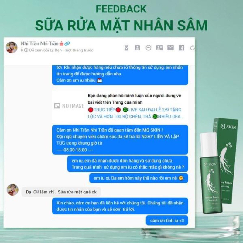 Sữa rửa mặt Nhân Sâm