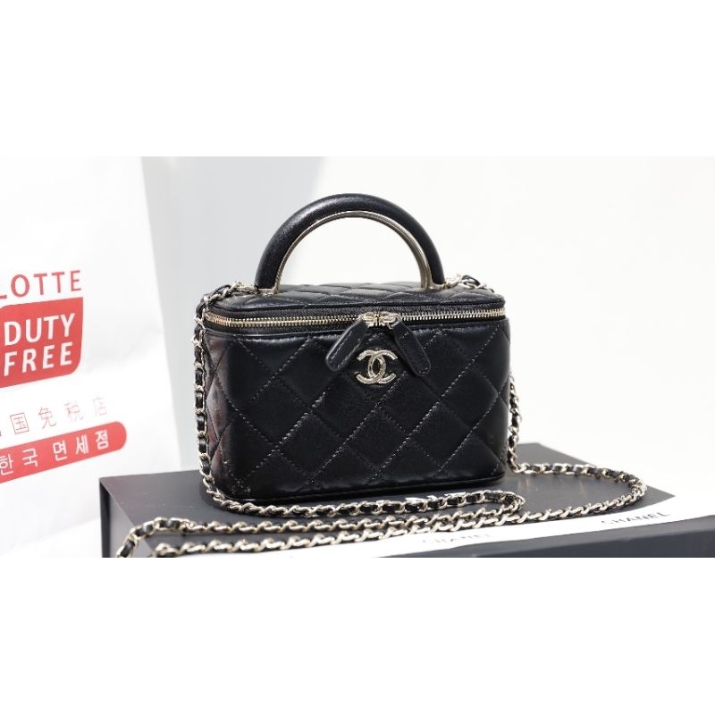 Túi xách nữ siêu siêu đẹp Vanity case quai kim loại mới nên trong có gương cực tiện