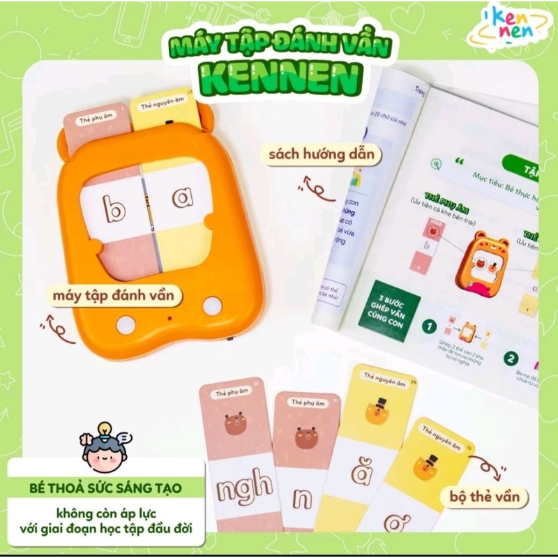 Máy Tập Đánh Vần Kennen Giúp Bé Dễ Dàng Đánh Vần Thông Thạo, Tự Tin Bước Vào Tiểu Học, Bảo Hành 6 Tháng