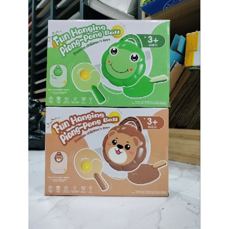 Đồ Chơi Bóng Bàn Treo Hình Con Ếch, Thỏ, Gấu Giúp Bé Phát Triển Chiều Cao Và Thể Chất, Vui Chơi Ham Vận Động