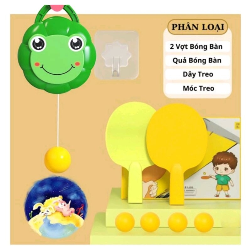 Đồ Chơi Bóng Bàn Treo Hình Con Ếch, Thỏ, Gấu Giúp Bé Phát Triển Chiều Cao Và Thể Chất, Vui Chơi Ham Vận Động