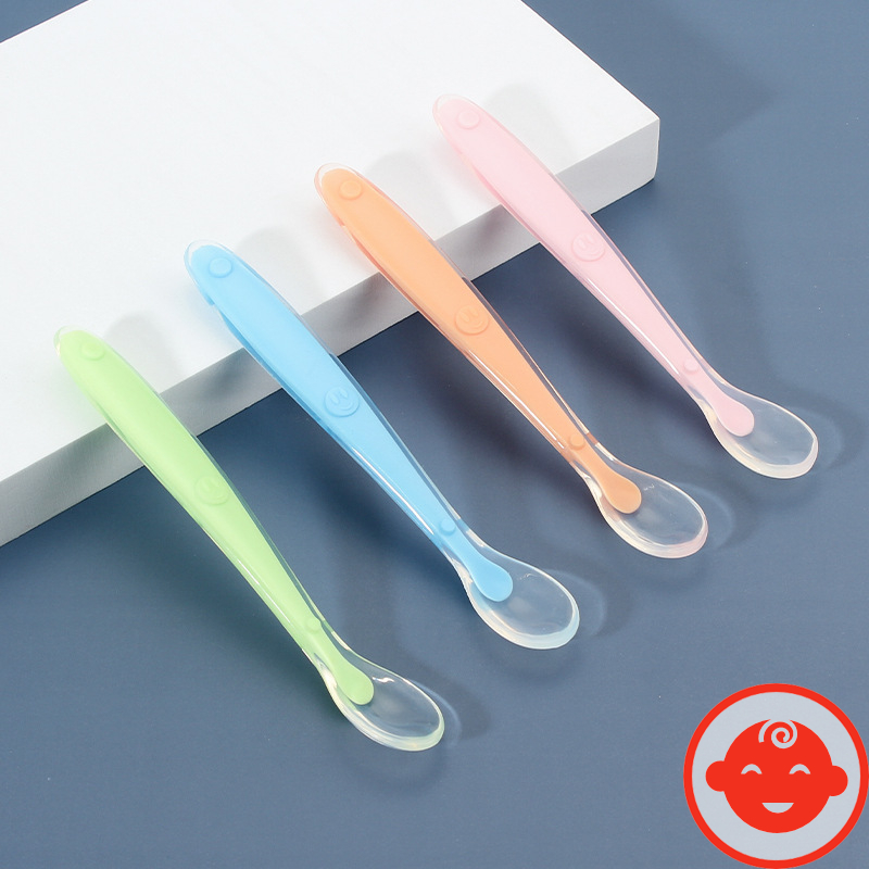 Thìa ăn dặm silicon MẶT CƯỜI MỀM DẺO bảo vệ nướu cho bé
