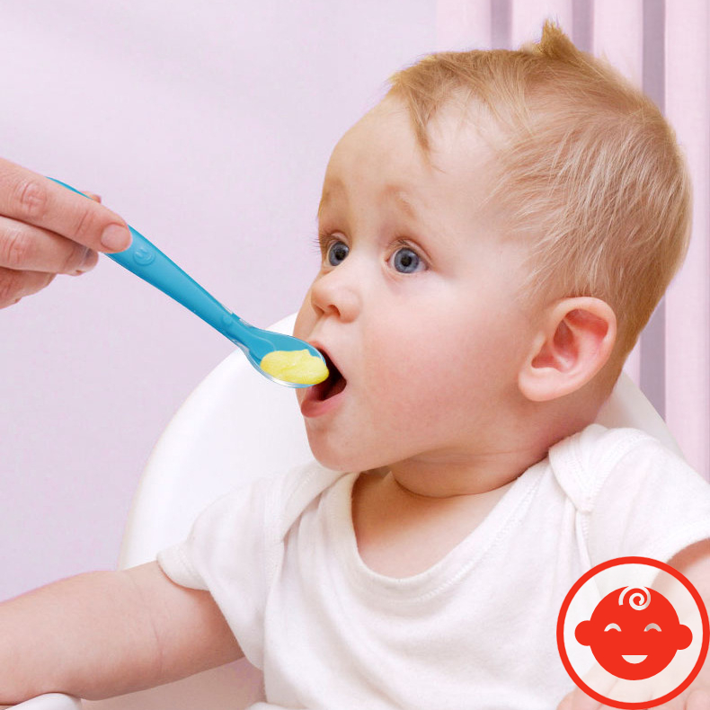 Thìa ăn dặm silicon MẶT CƯỜI MỀM DẺO bảo vệ nướu cho bé