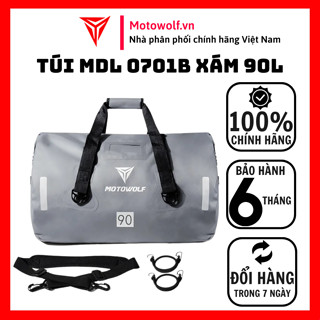 Túi Trống Chống Nước Du Lịch Thể Thao Phản Quang MOTOWOLF MDL0701 Màu Xám Size 90L - Motowolf Việt Nam Chính Hãng