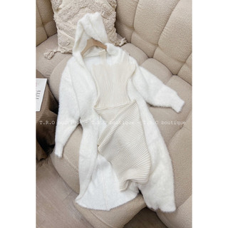 Set len choàng lông thỏ 23'September Clothes