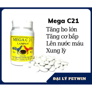 Mega C21 Thái Lan cho gà đá cứng cáp, mau đủ pin hủ 100 viên , nuôi dưỡng gà đá