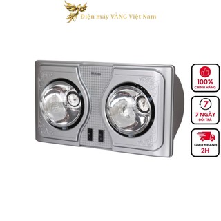 Đèn sưởi nhà tắm 2 bóng Hans H2B bảo hành chính hãng 12 tháng