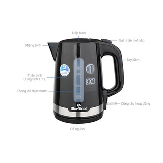 Bình đun siêu tốc Bluestone màu đen KTB-3417 1,7 lít