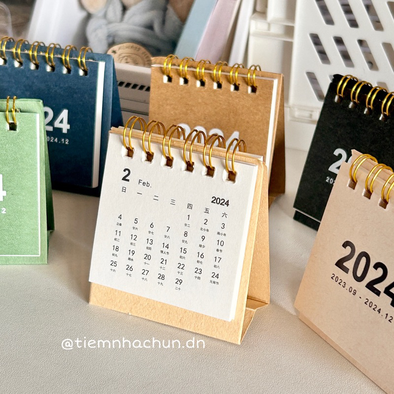 LỊCH MINI 2024 VINTAGE  - tiệm nhà chun