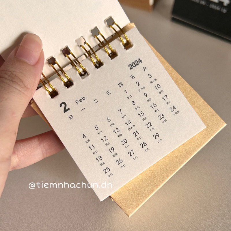 LỊCH MINI 2024 VINTAGE  - tiệm nhà chun
