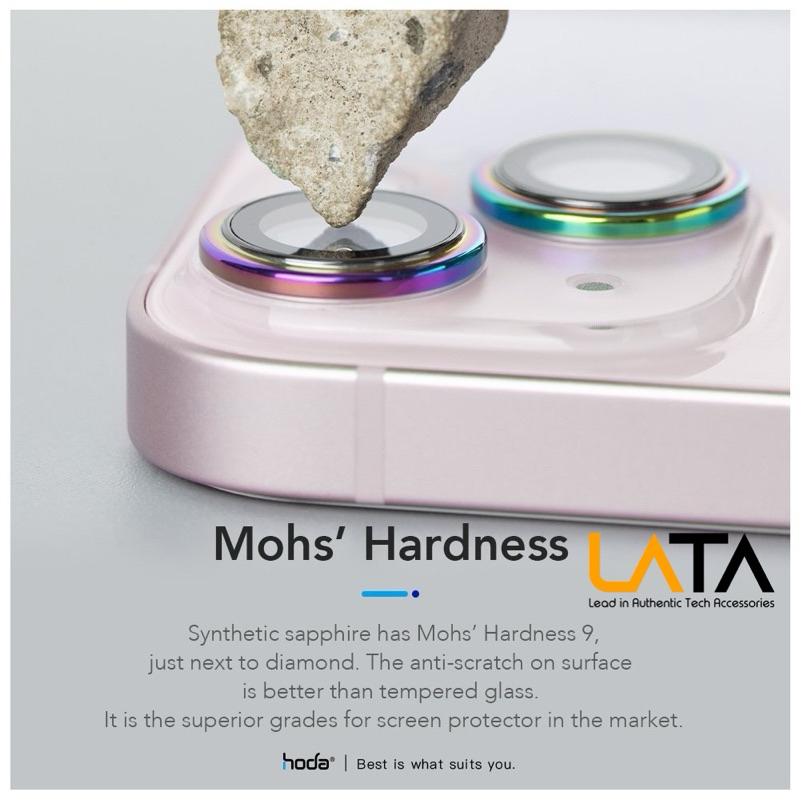 Kính bảo vệ camera HODA Sapphire cho iPhone 15 Plus / iPhone 15