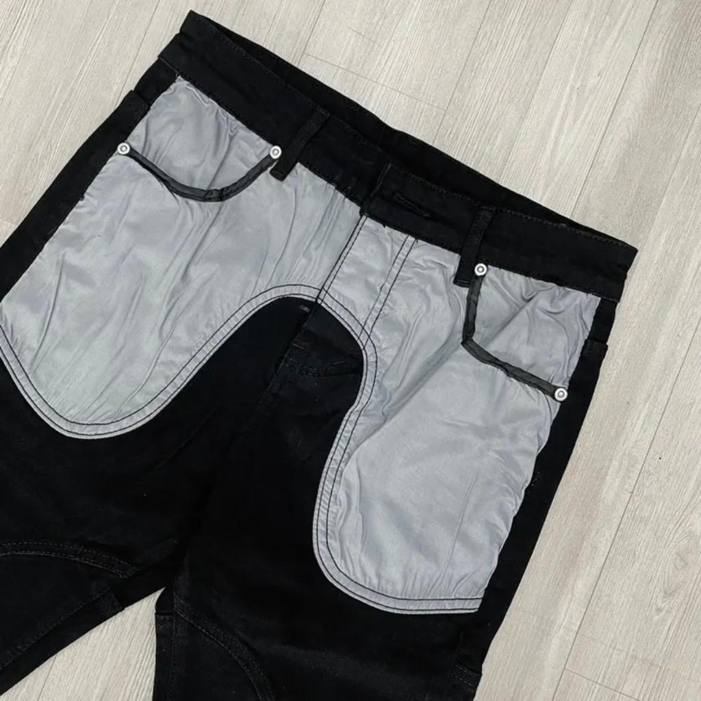 Quần Jean Nam DSQ Màu Đen Xậm Hai Bản Túi Da Trước Bản Đen Bản Xám Mẫu Quần Bò Nam Siêu Hot