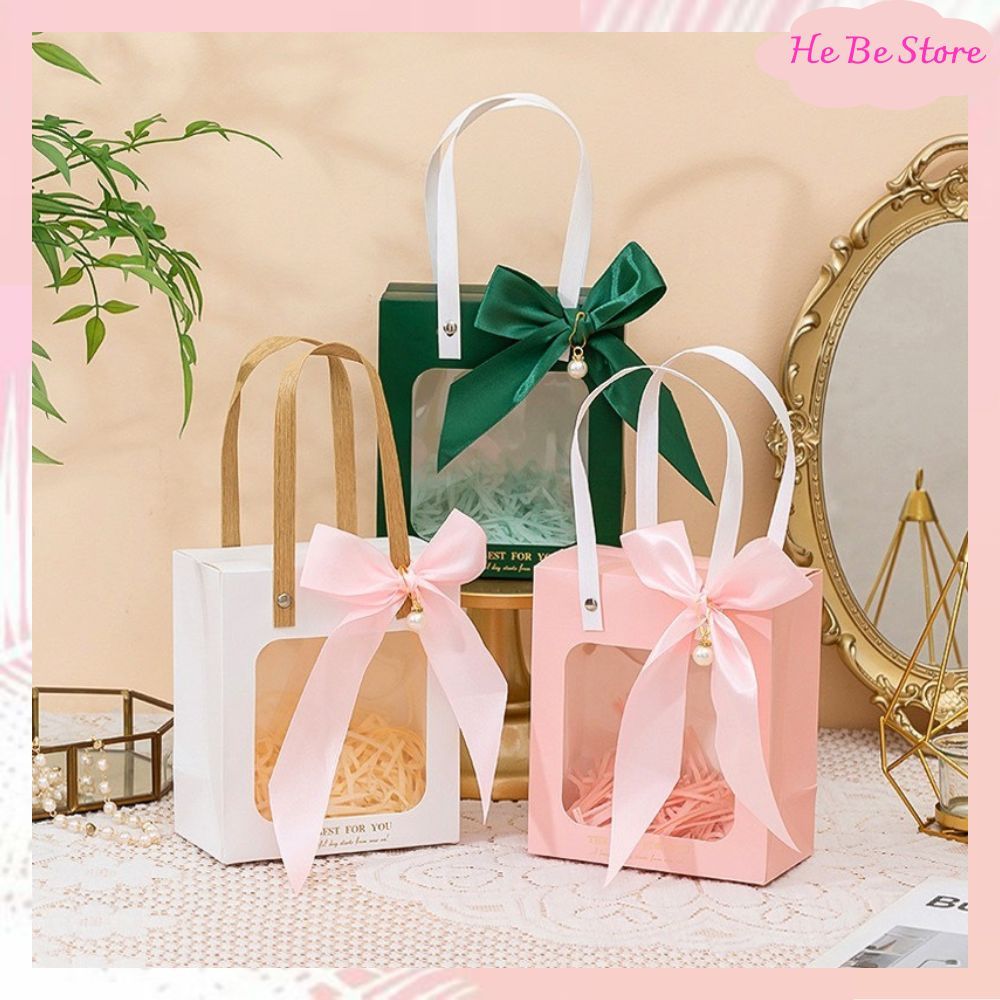 Túi Hộp Đựng Qùa Mặt Kính Quai Cói Cao Cấp Nhiều Màu Memory - 2 Size
