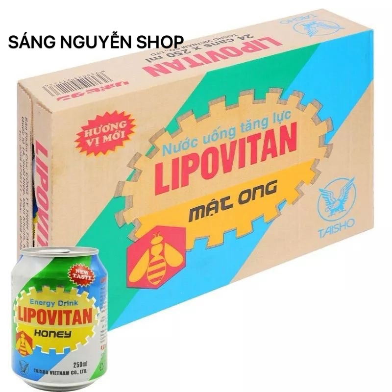 Thùng 24 Lon Nước Uống Tăng Lực Lipovitan Mật Ong