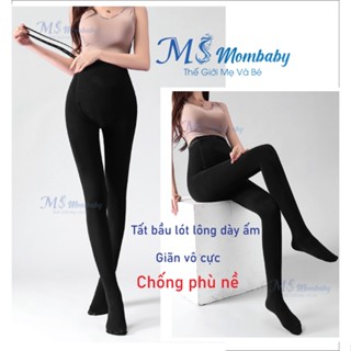Quần tất bầu LÓT LÔNG dày chống phù nề MS Mombaby cả bàn, giẫm gót có chun chỉnh bụng cho mẹ bầu, siêu ấm 1809