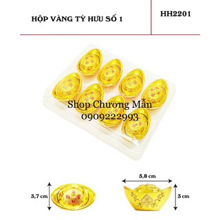 Thỏi vàng hộp xi mạ tỳ hưu làm cây tài lộc
