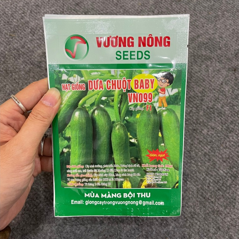 Hạt giống Dưa chuột baby F1 10hạt hàng chính hãng công ty đóng gói