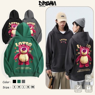Áo hoodie nam nữ gấu dâu unisex bigsize ullzang phom mũ to chất nỉ lót bông 2 lớp cao cấp dày dặn chống xù nhiều mầu