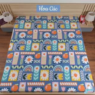 Ga chống thấm cotton Goodmama 100% cotton giặt máy thoải mái, an toàn cho da bé-bảo hành lớp chống thấm 6 tháng.