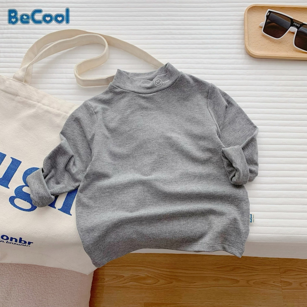 Áo Giữ Nhiệt ICON Cho Bé Trai, Bé Gái Chất Coton Gân Cho Bé Yêu 8-27kg - LEON KIDS