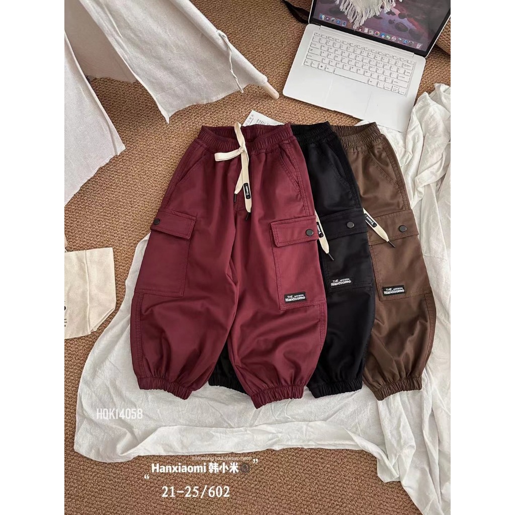 Quần kaki cho bé trai bé gái dáng boom hàng Quảng Châu shop Sukun Quần thô dáng jogger cho bé Kunkid