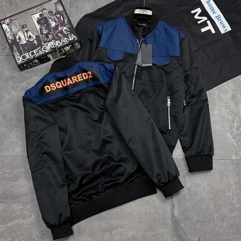 Áo Khoác Gió DSQ2 phối họa tiết siêu sang chuận siêu cấp hot new 2024.