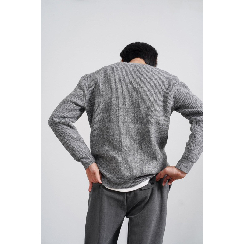 Áo len sweater xám