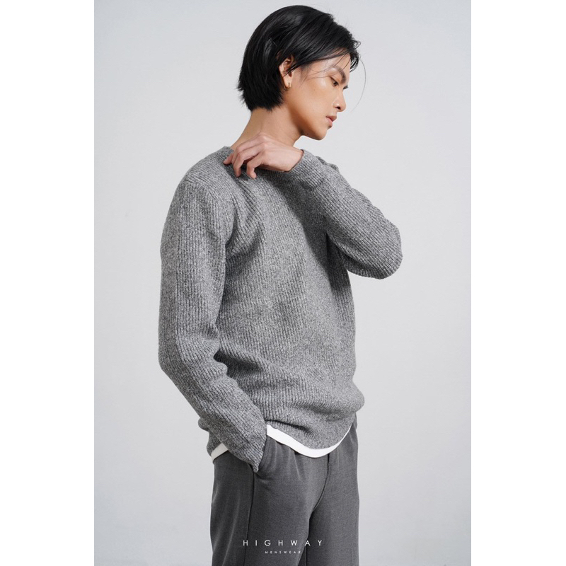 Áo len sweater xám