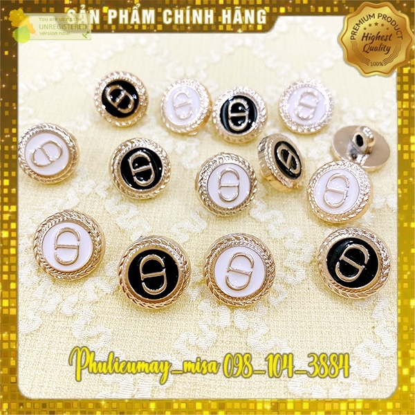 , phụ liệu may rẻ Set 10 Nút Vest Sang Trọng Size 1.8cm và 2cm, cúc áo vest, cúc áo dạ
