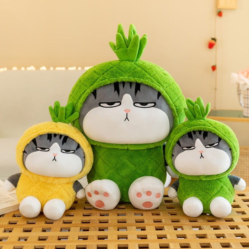 Gấu bông mèo lườm mặc áo trái dứa