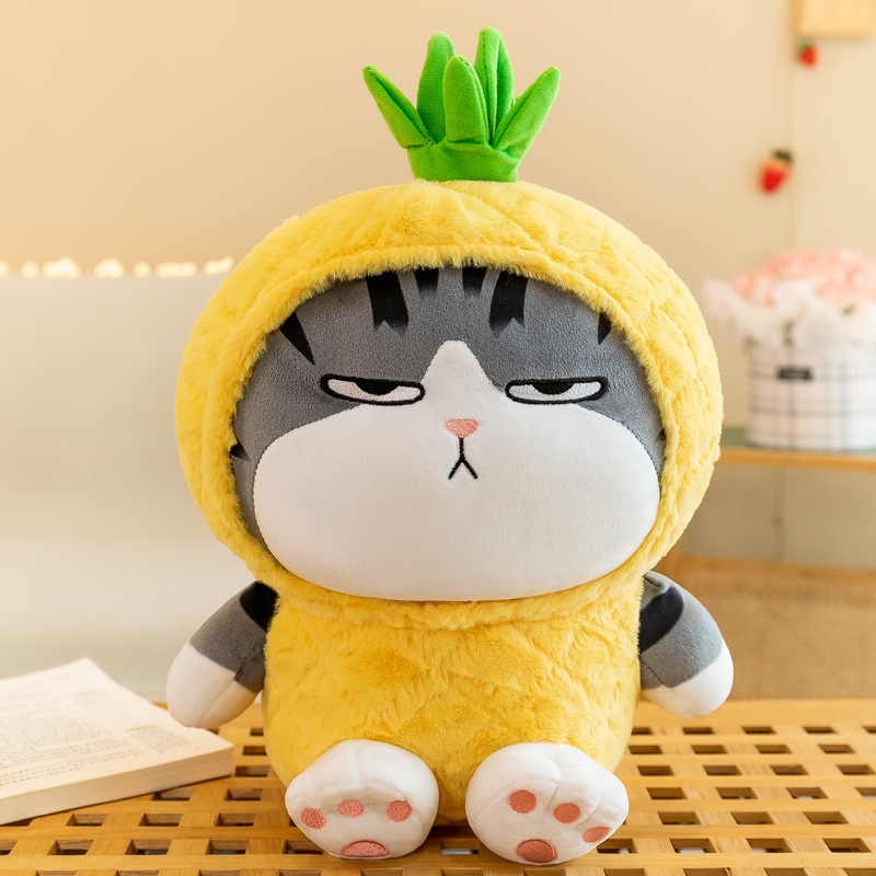 Gấu bông mèo lườm mặc áo trái dứa