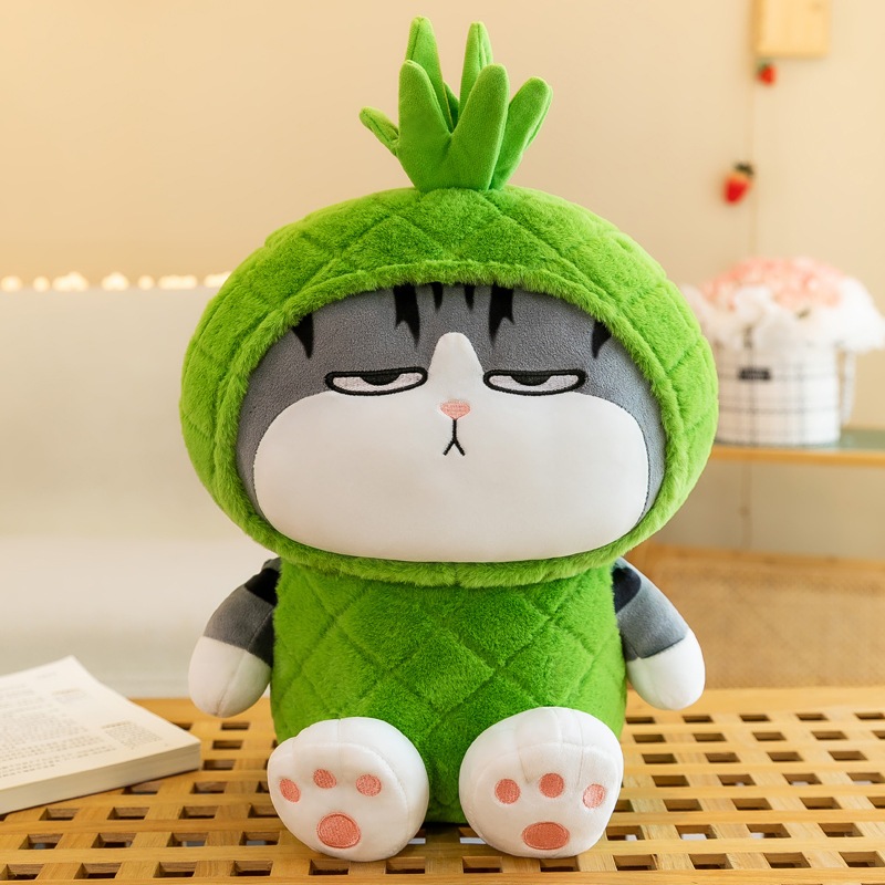 Gấu bông mèo lườm mặc áo trái dứa