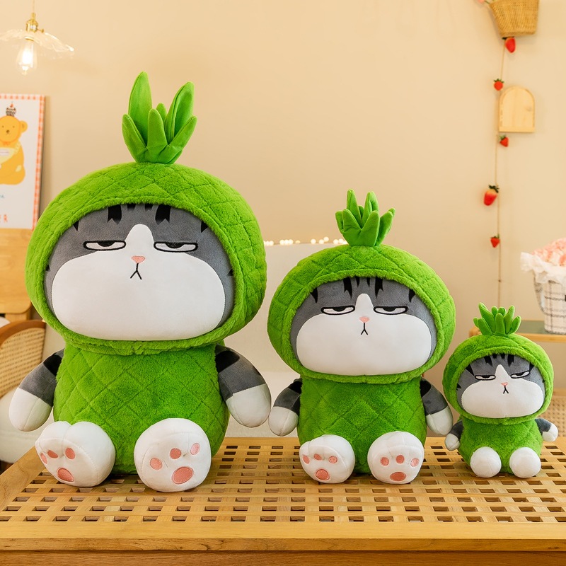 Gấu bông mèo lườm mặc áo trái dứa