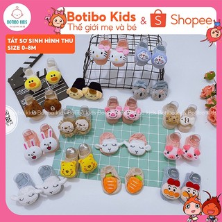Tất sơ sinh hình thú cho bé size 0-8m botibo kids