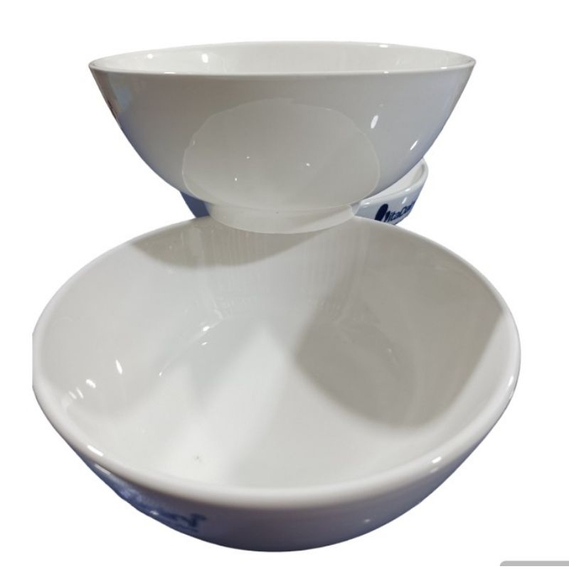 Tô sứ trắng trơn có in logo Vitadairy 7in đường kính 18cm