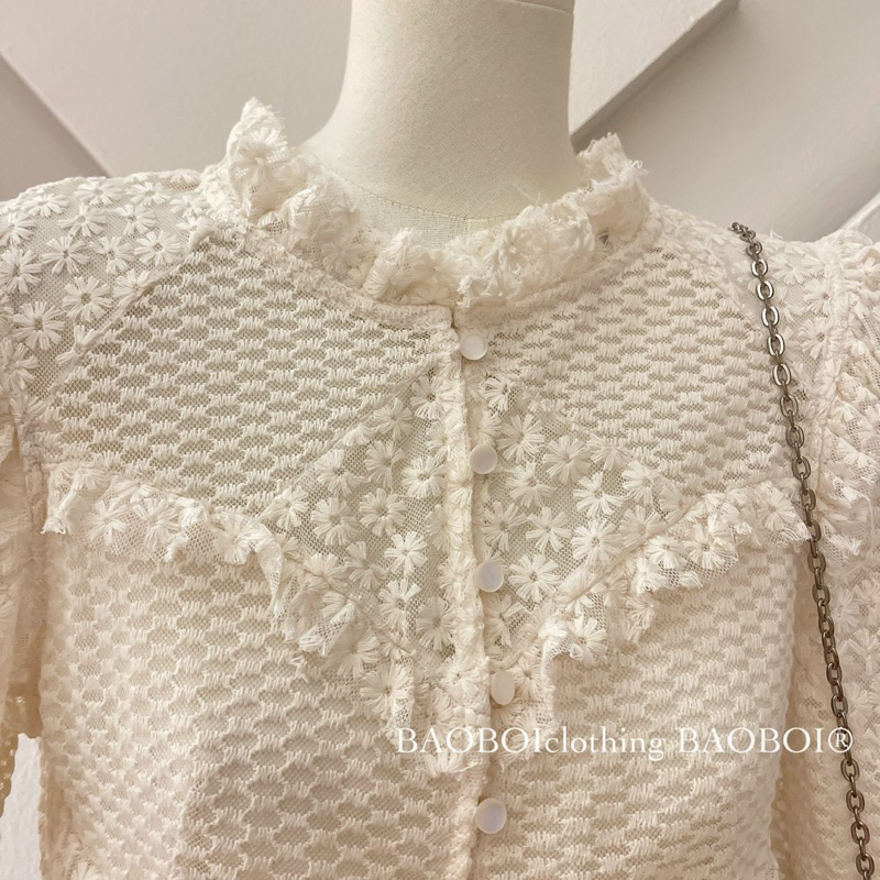 Áo Sơmi Ren Hoa Crotop QC L1