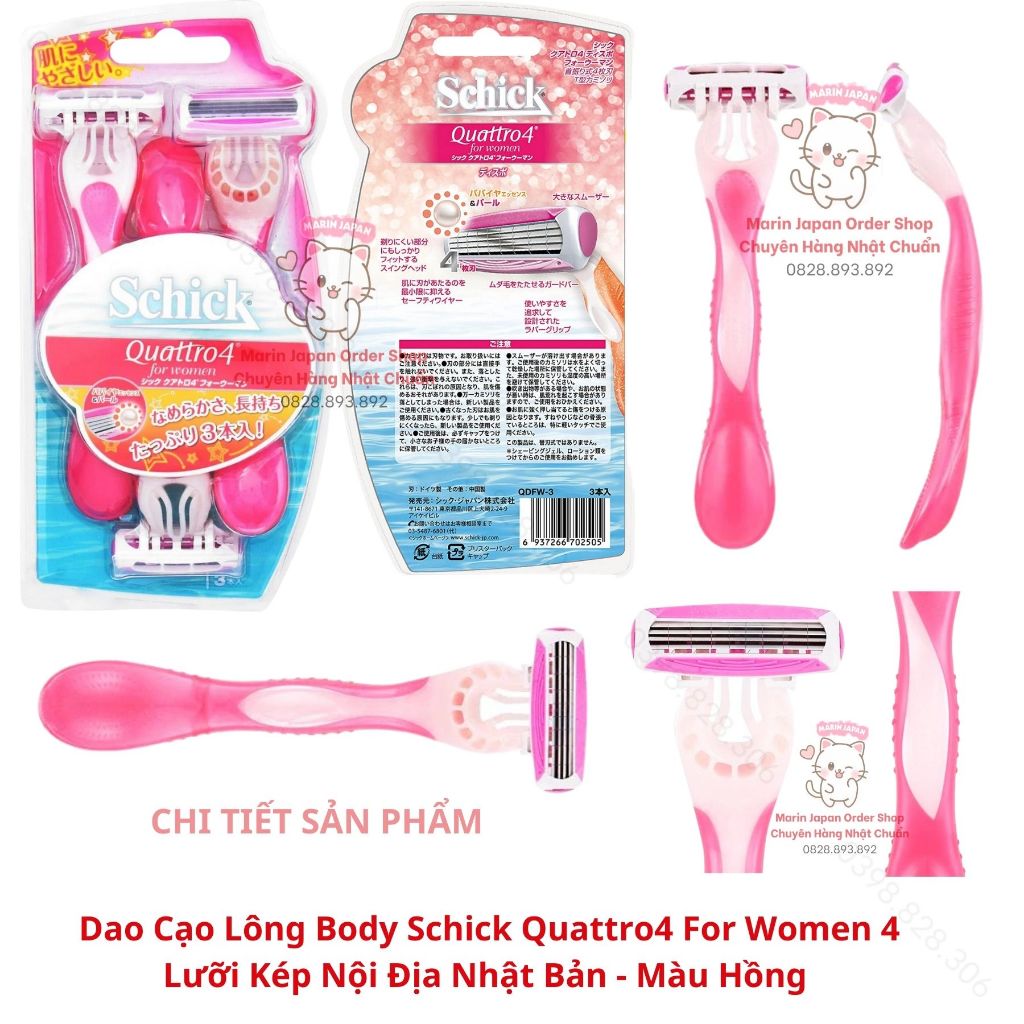 Dao Chuyên Dụng Để Cạo Lông Body Hãng Sckick Hàng Nội Địa Nhật Bản