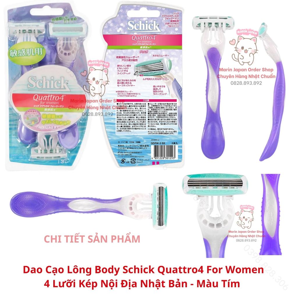 Dao Chuyên Dụng Để Cạo Lông Body Hãng Sckick Hàng Nội Địa Nhật Bản