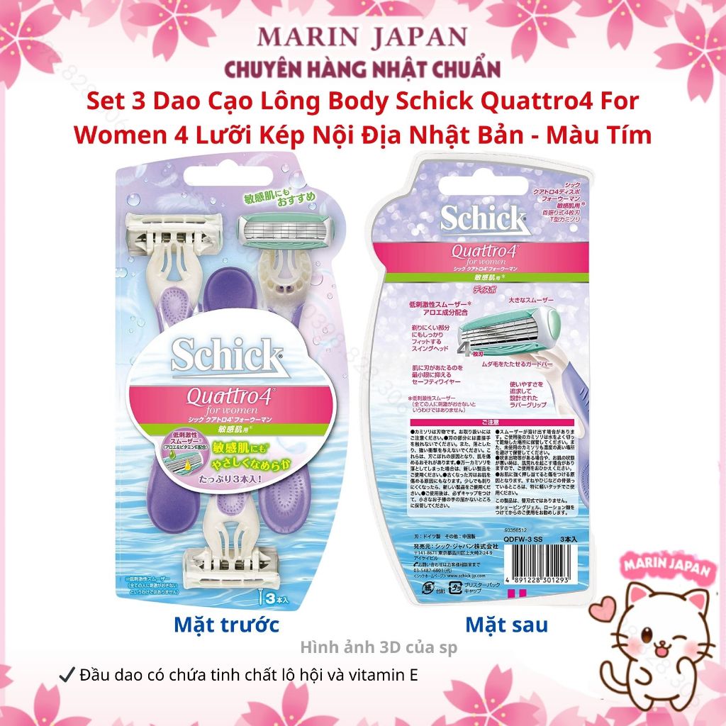 Dao Chuyên Dụng Để Cạo Lông Body Hãng Sckick Hàng Nội Địa Nhật Bản