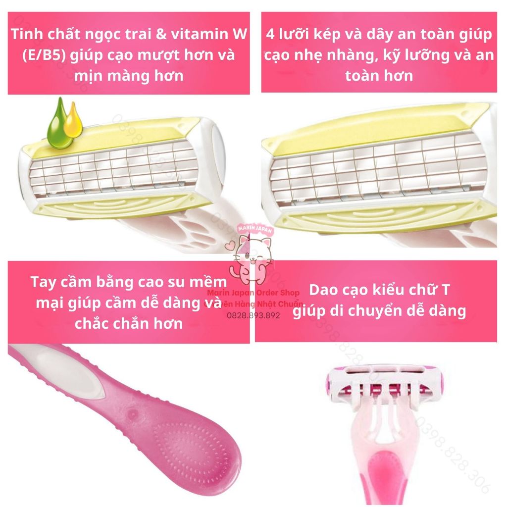 Dao Chuyên Dụng Để Cạo Lông Body Hãng Sckick Hàng Nội Địa Nhật Bản