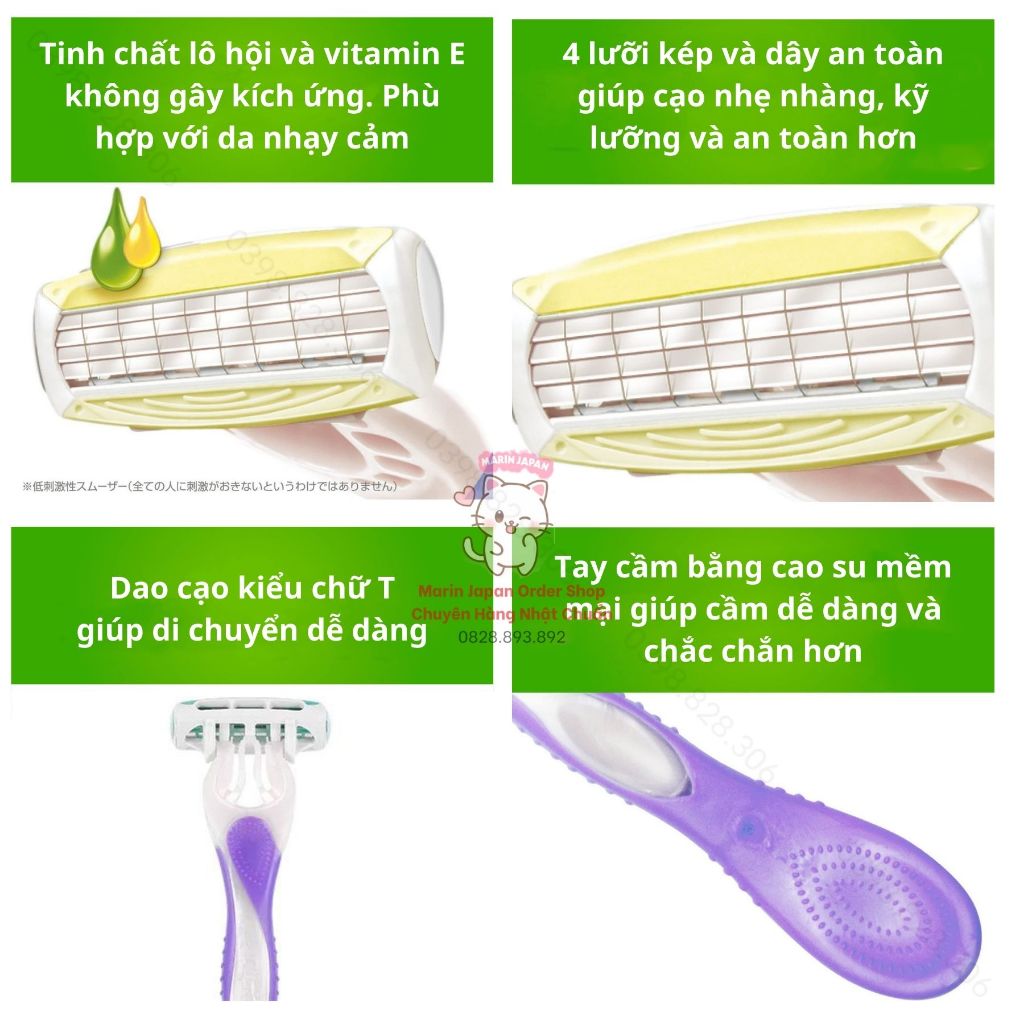 Dao Chuyên Dụng Để Cạo Lông Body Hãng Sckick Hàng Nội Địa Nhật Bản