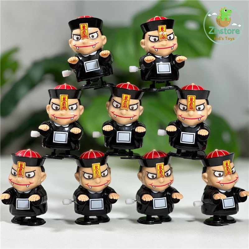 Đồ chơi zombie cương thi đi bộ lắc đầu vặn dây cót con ma biết đi trang trí halloween hottrend 2024