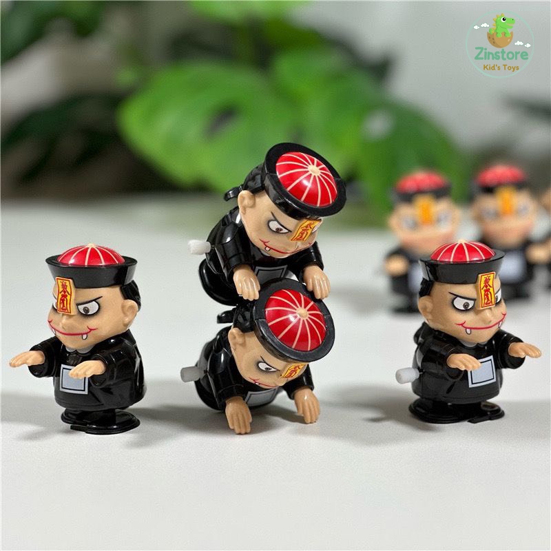 Đồ chơi zombie cương thi đi bộ lắc đầu vặn dây cót con ma biết đi trang trí halloween hottrend 2024