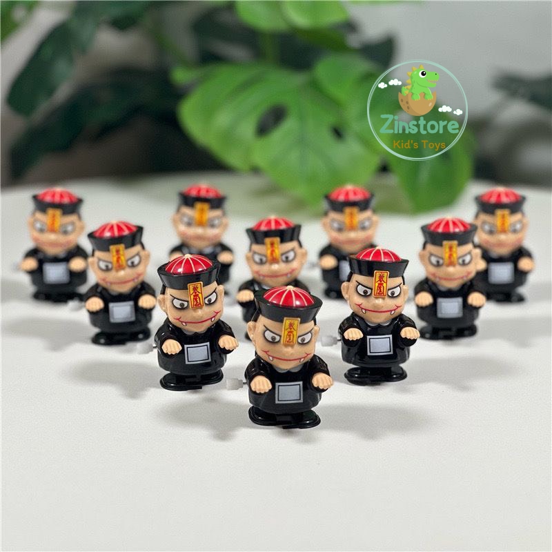 Đồ chơi zombie cương thi đi bộ lắc đầu vặn dây cót con ma biết đi trang trí halloween hottrend 2024