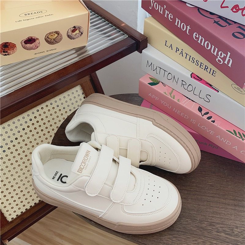 Giày thể thao quai dán full box- Giày sneaker quai dán Bibrown