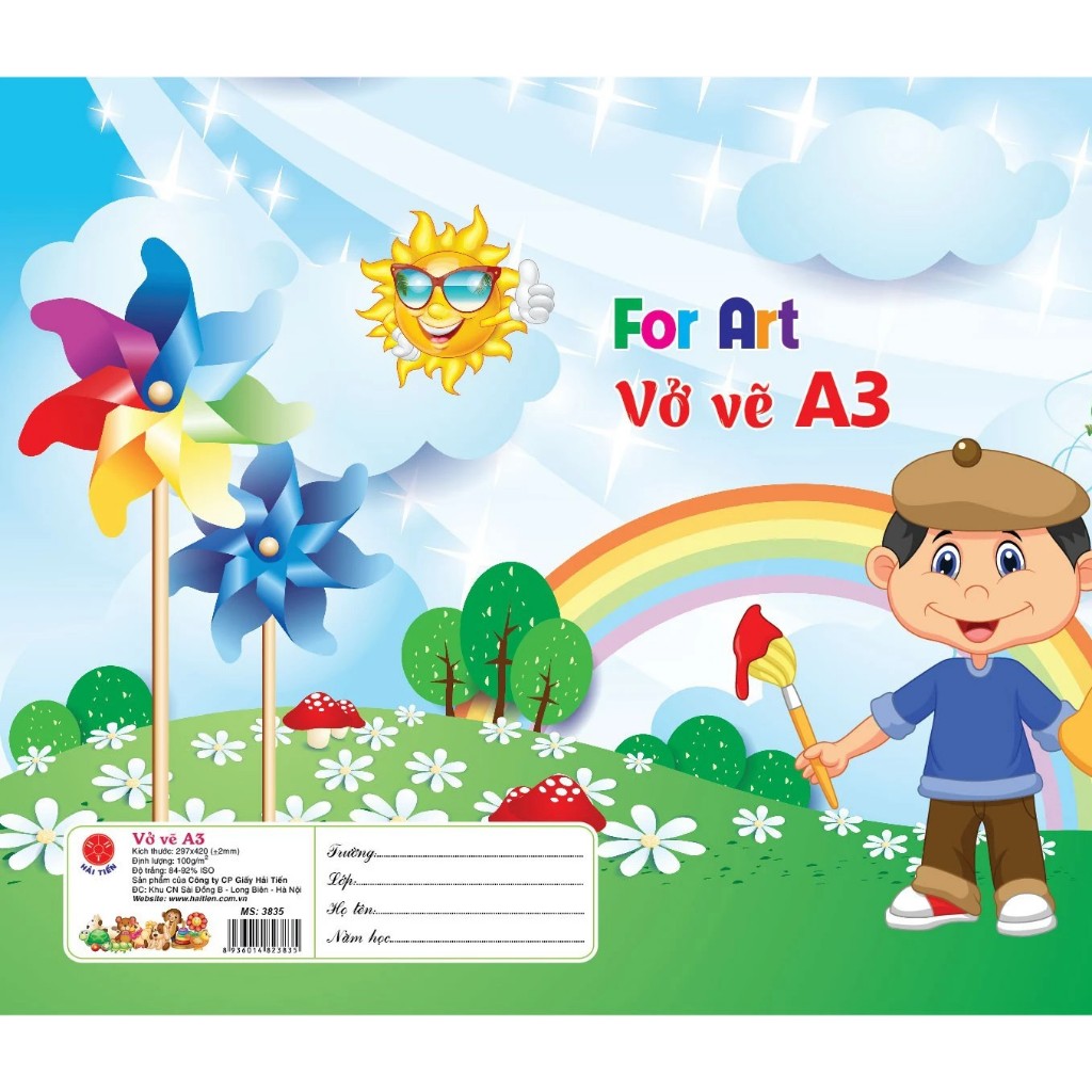 Vở vẽ Hải Tiến A3/A4 mã 3628/ 3835 /3842/ 3897