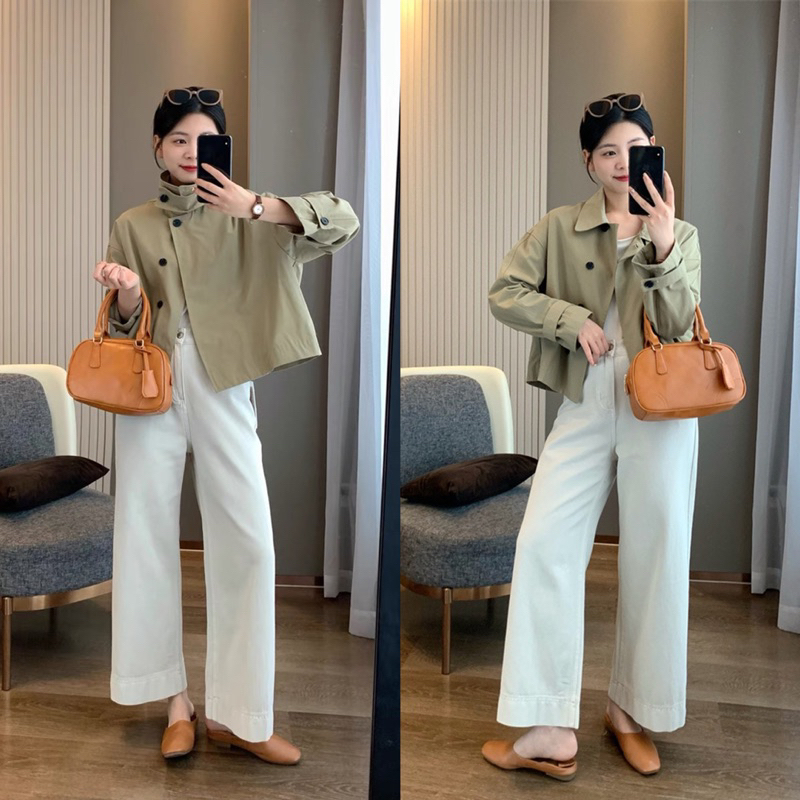 Trench coat lửng xuất Hàn