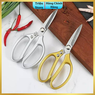 Kéo nhật cắt gà, kéo làm bếp đa năng sk5 thép không gỉ màu sắc trắng vàng